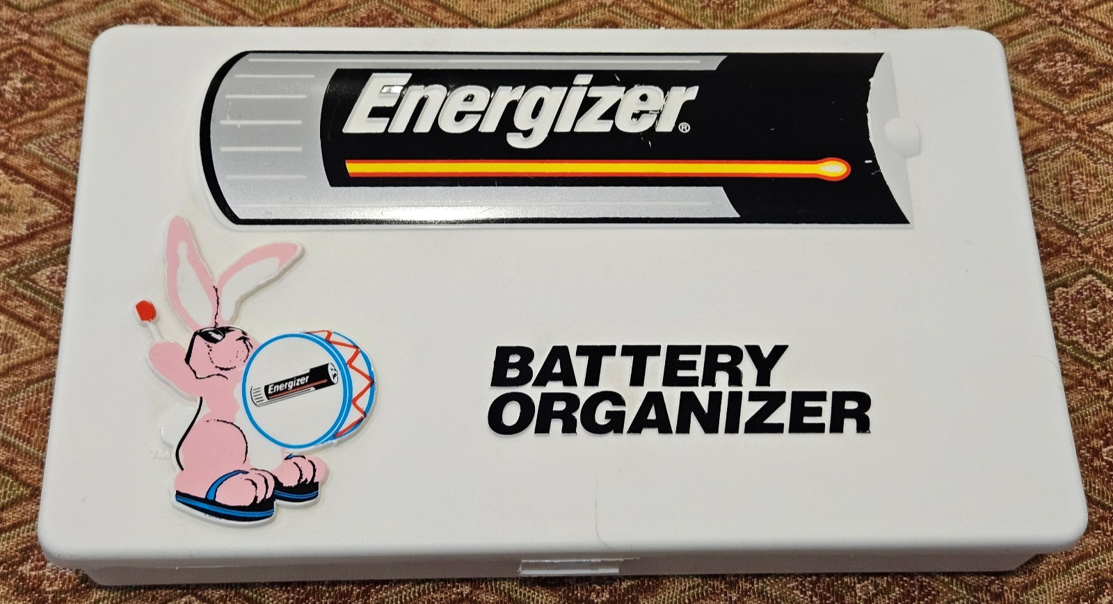 Vintage Radio Shack Energizer Bunny Battery Organizer Case with Removable Tray