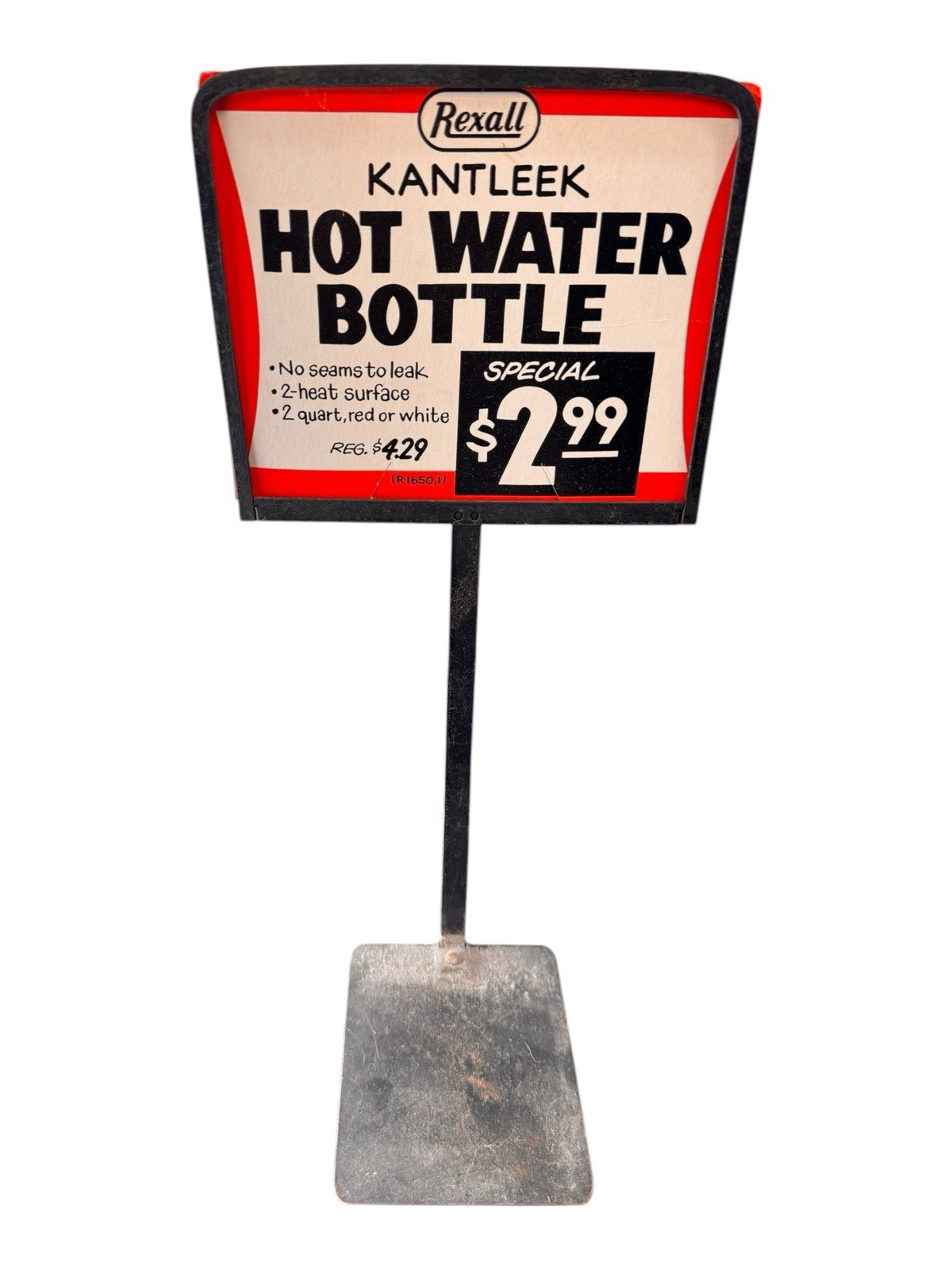 Vintage Metal Sign Holder Stand General Store Display
