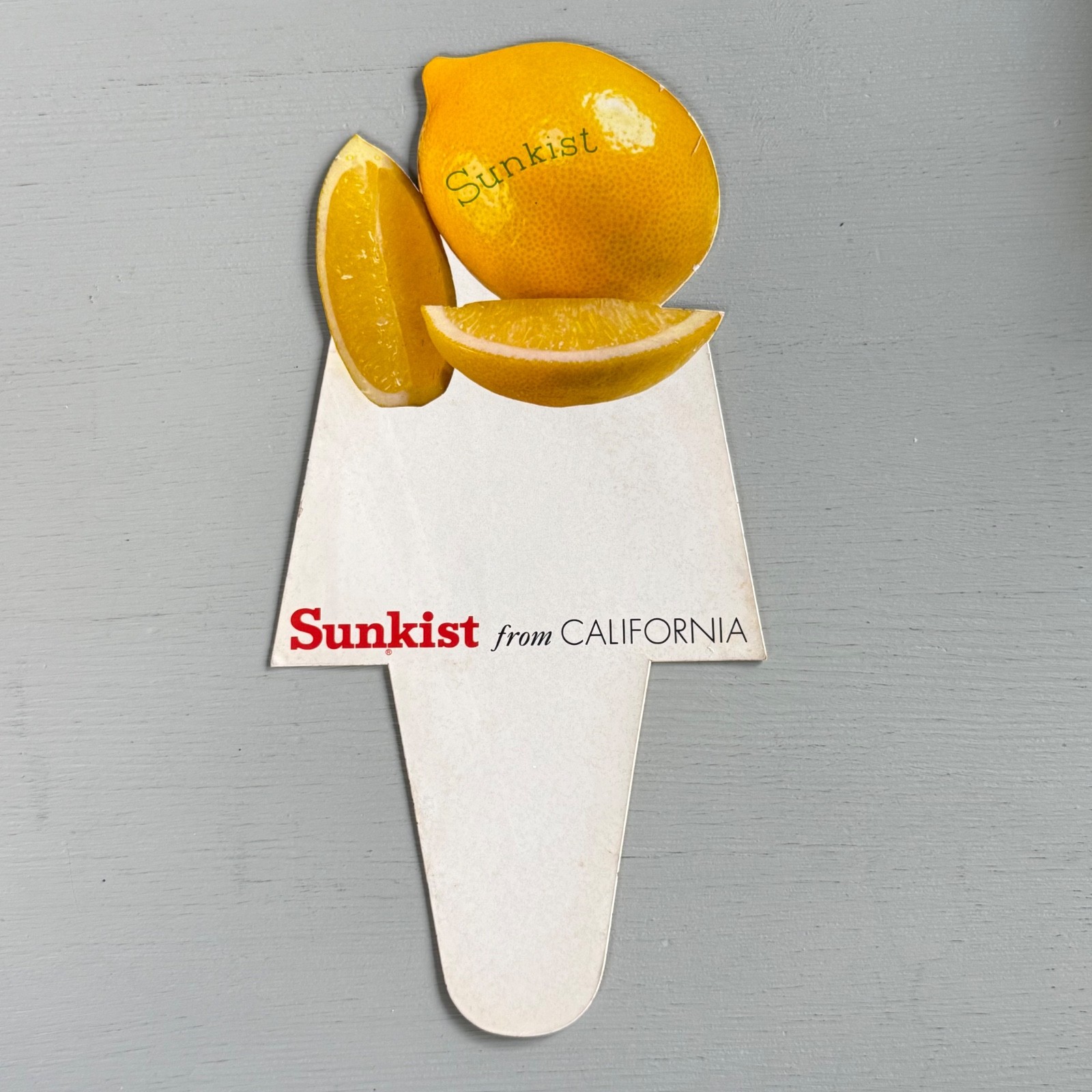 Vintage SUNKIST From California Lemons Store Display Price Sign Display