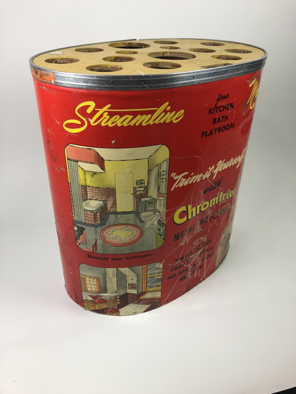 1947 Chromtrim Store Display Stand (25”x24”x15.5”) – Made in Ajax, Ontario