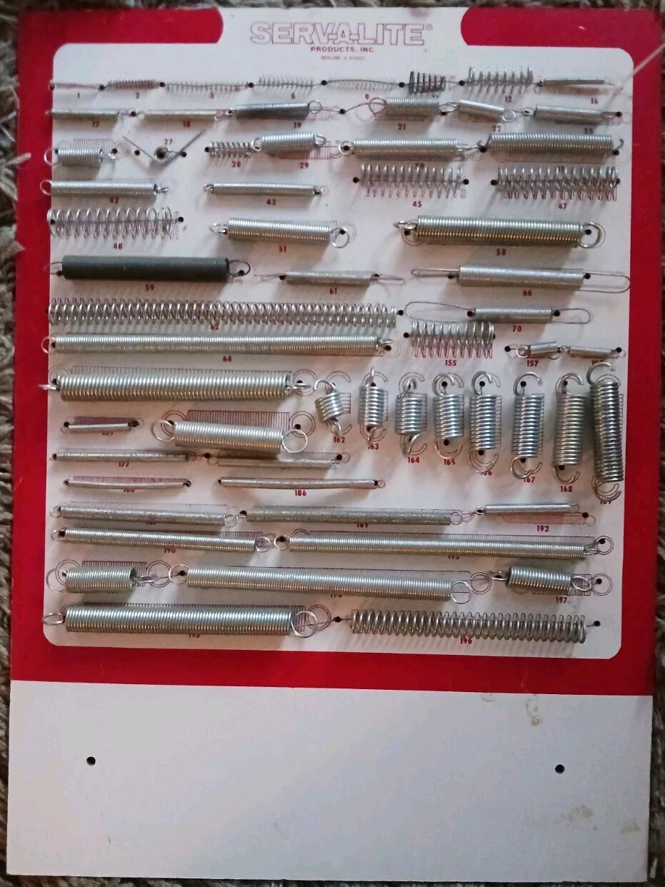 Vintage SERV-A-LITE Auto & Home Select-A-Spring Hardware Store Display USA