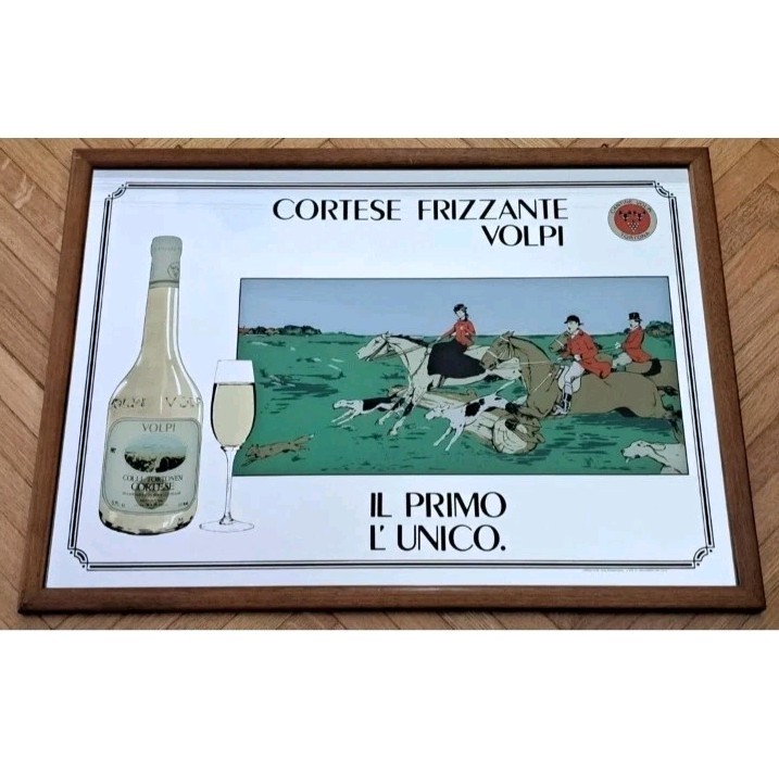 FOXES SPARKLING COURTEOUS SPARKLING SPARKLING SPARKLING MIRROR SIGN FRAME-VINTAGE