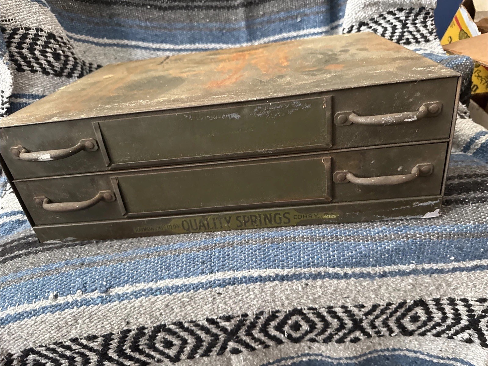 VTG Corry PA Raymond Man. Co. Quality Springs Metal Cabinet W/Springs Included