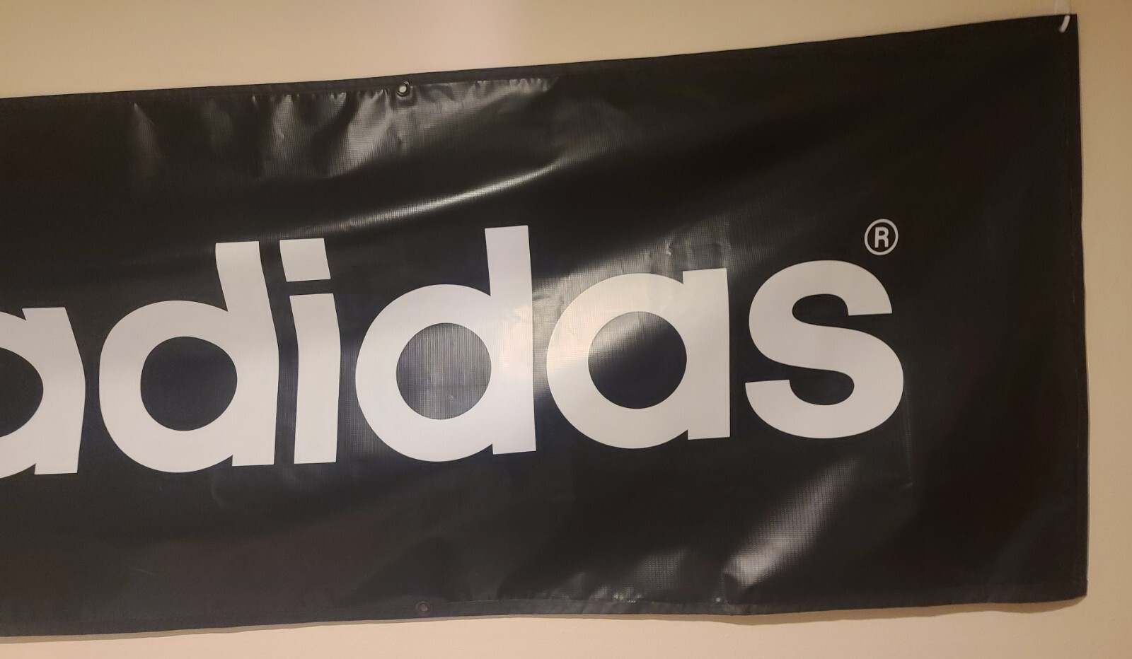 Black & White Adidas Vinyl Store Advertising Double Sided Wall Banner 33″ X 119″