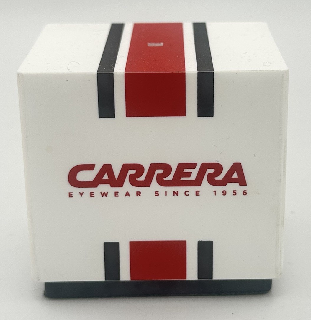 Carrera Eyewear Since 1956 Store Display Cube Sign Plaque 2.25” x 2.25” x 2”