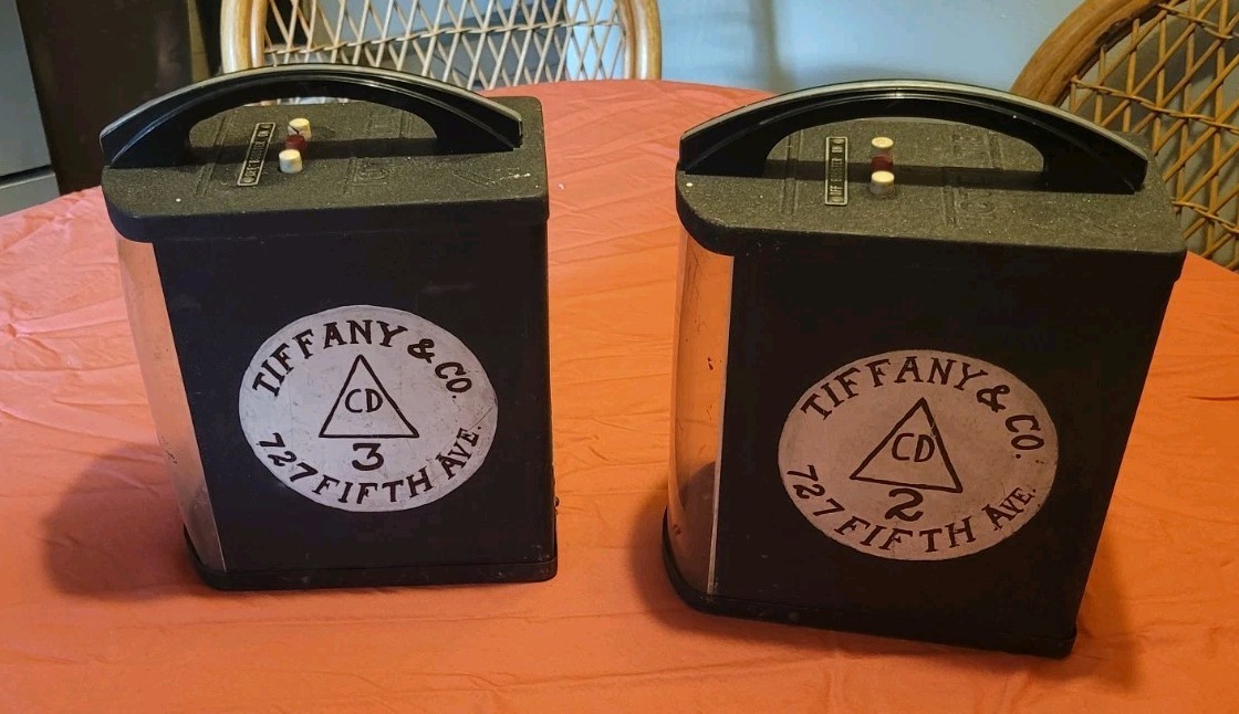 Tiffany & Co 2 Very Rsre Portable Lights Display Prop Lighting 1950’s