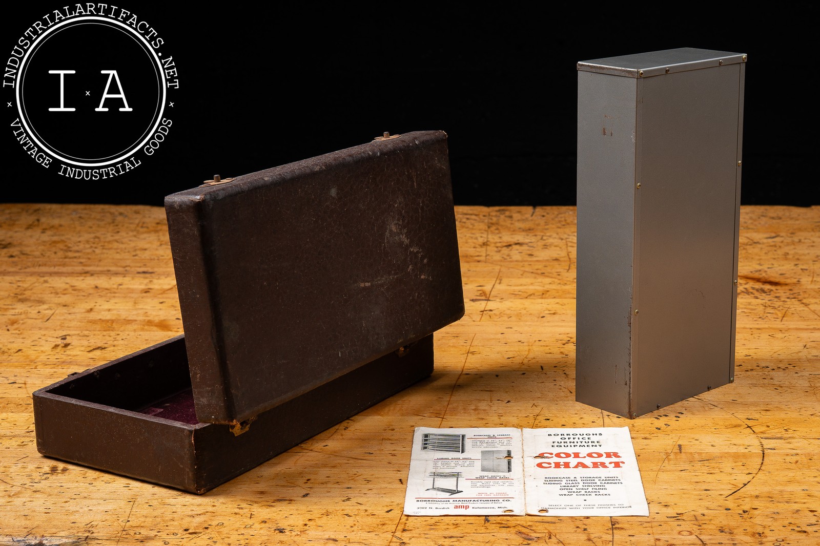 Vintage Burroughs Metal Shelving Salesman Sample Kit