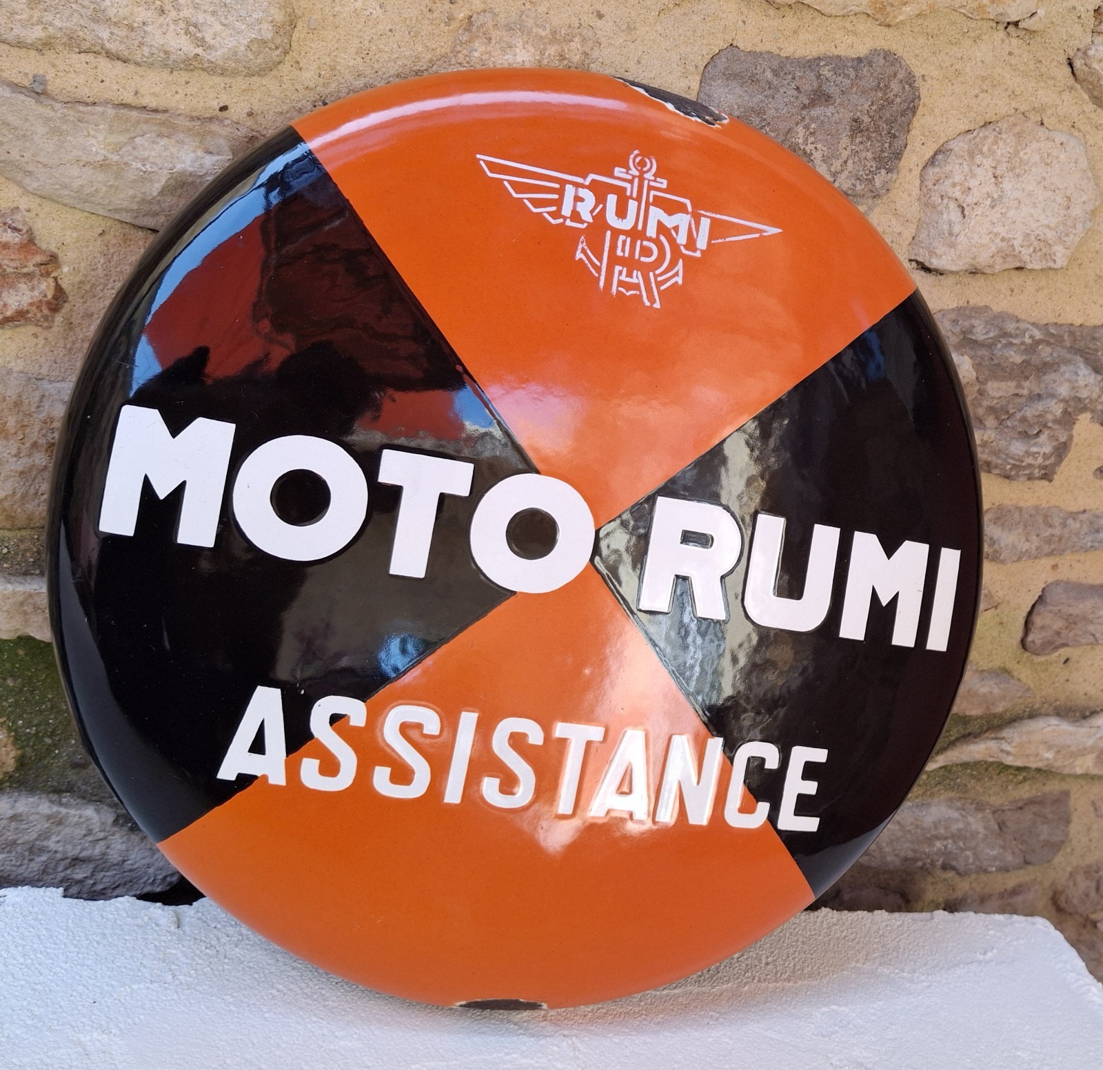 Motorcycle Rumi Enamel Plaque – Original – Enamel Sign-Automobilia-Insegna Smaltata