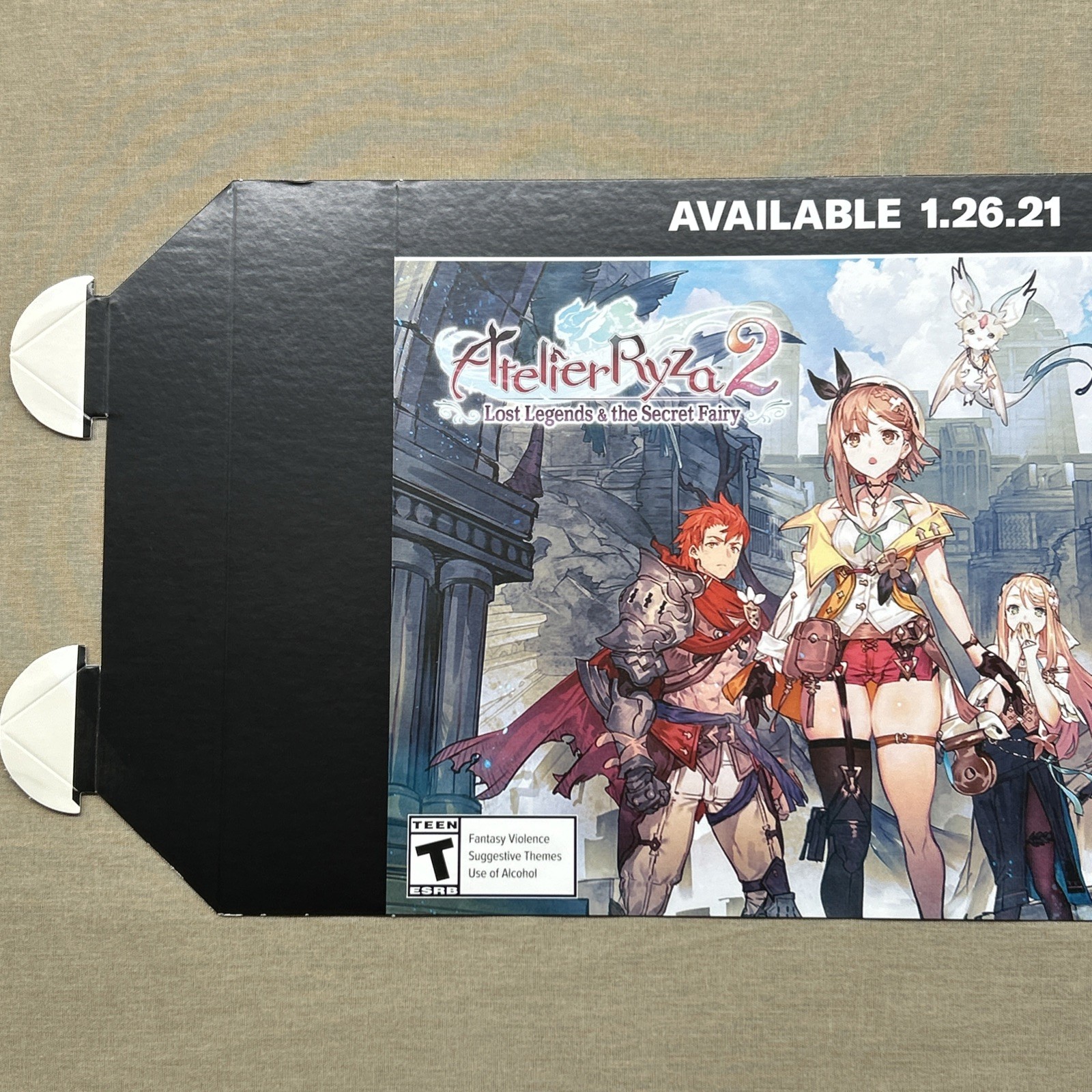 ATELIER RYZA 2 LOST LEGENDS SECRET FAIRY Video Game Store Display Sign ~12″x9″+