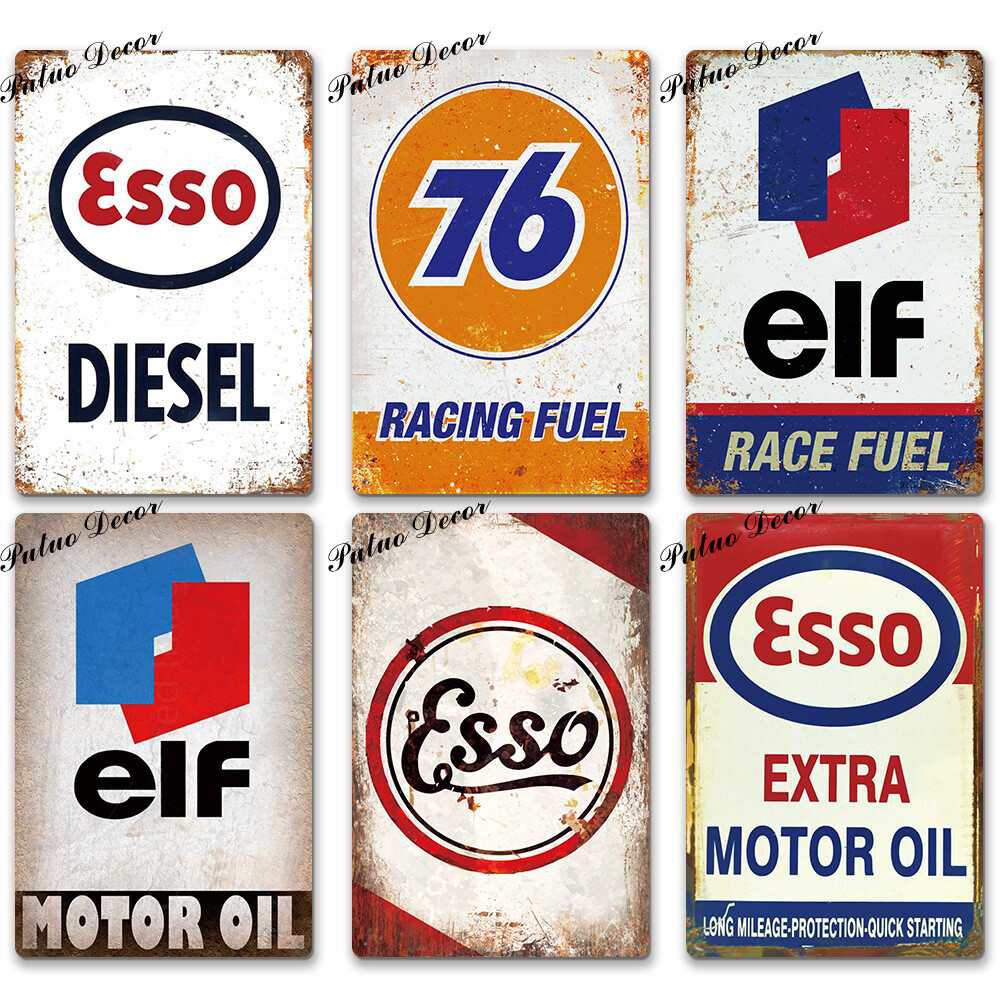 Vintage Metal Iron Petroleum Signs Retro Garage Decor Metal Plate Vintage Bar Pub