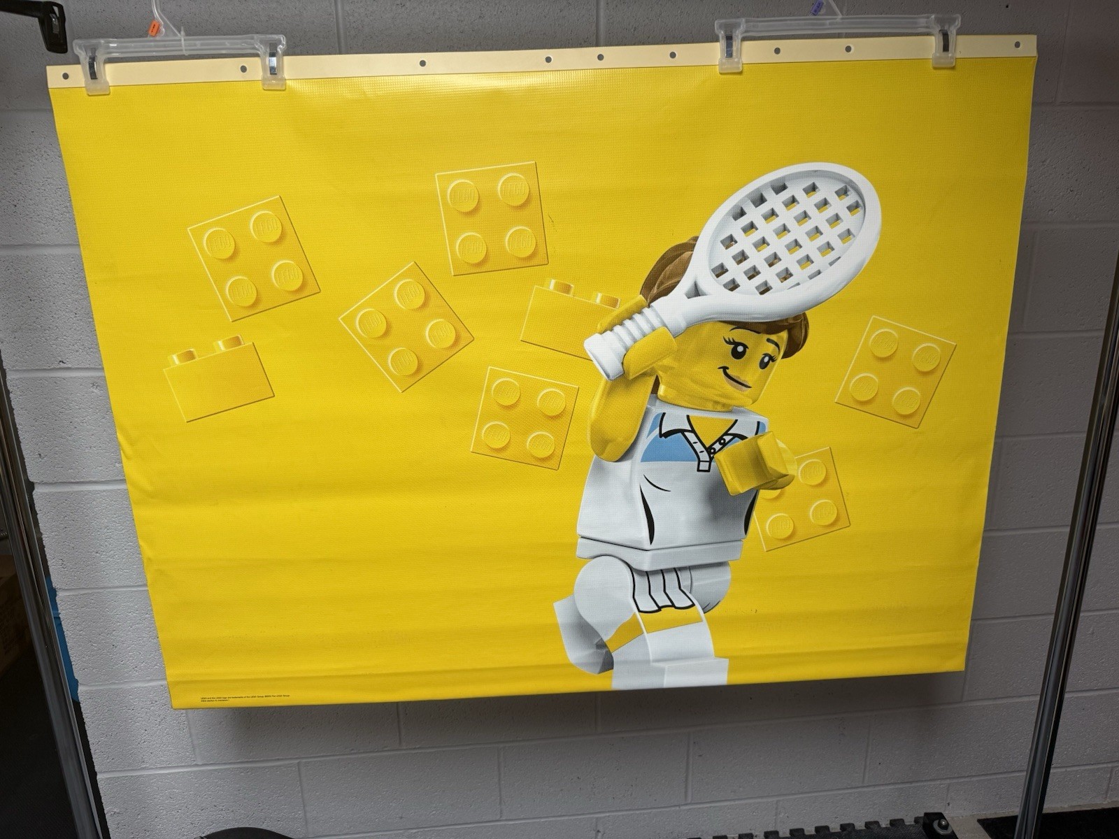 Toys R Us Display Vinyl Banner Lego Tennis Player 48”X35”