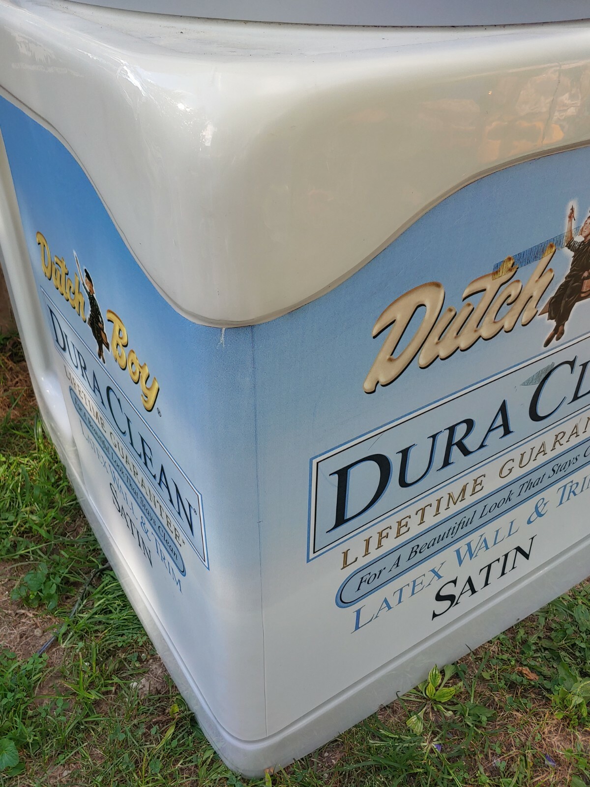 HUGE Dutch Boy Paint Can Bucket 4′ Sign Light Up Dura Clean Store-Front VTG