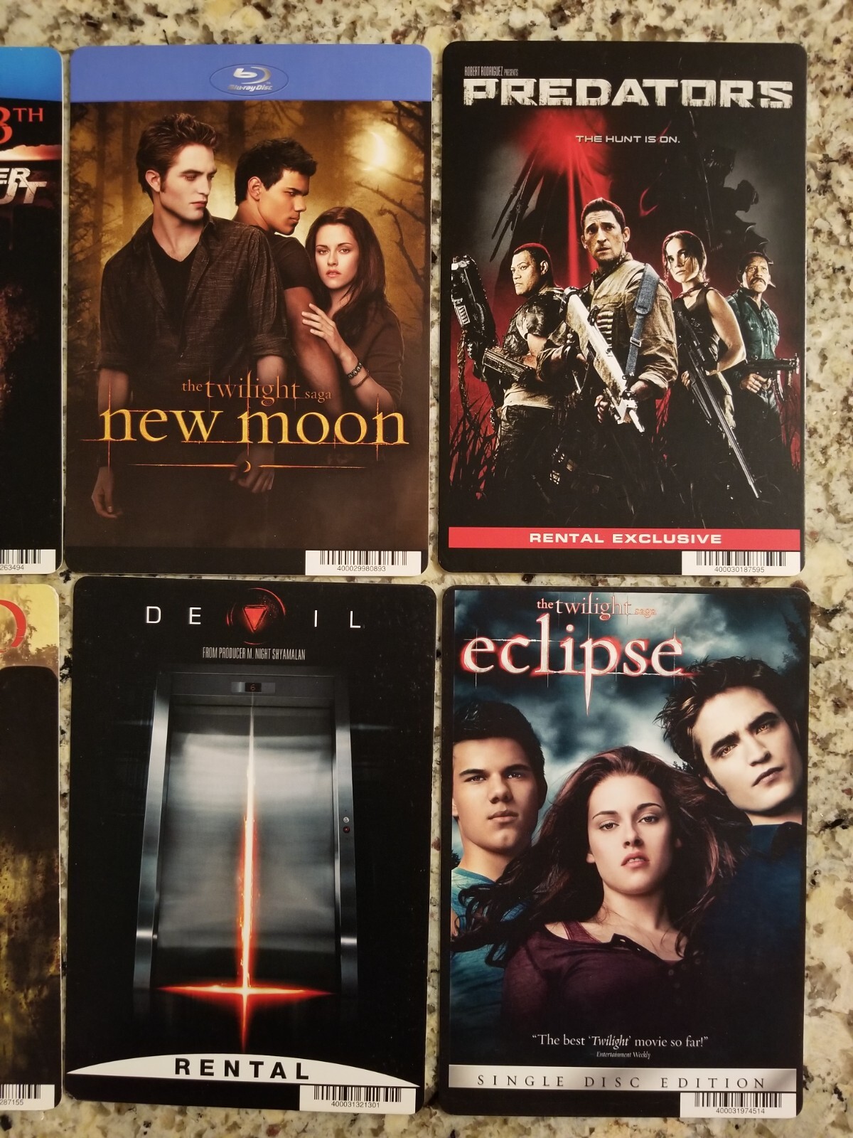 HORROR MOVIE Mini-Poster/Rental CARDS FRIDAY the 13th TWILIGHT New Moon Eclipse