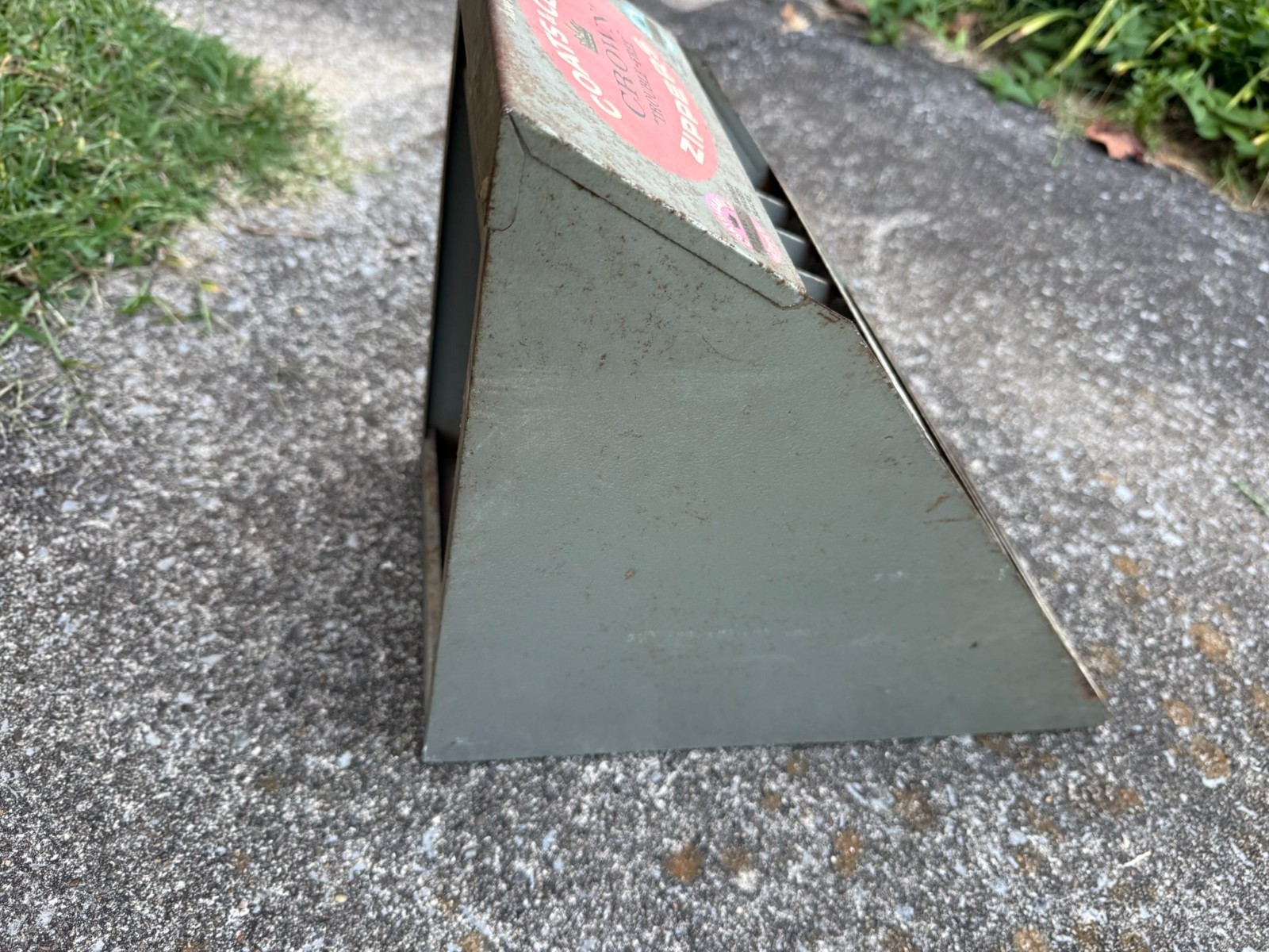Vintage Coats & Clarks Crown Zipper Metal Tin Store Countertop Display Rack