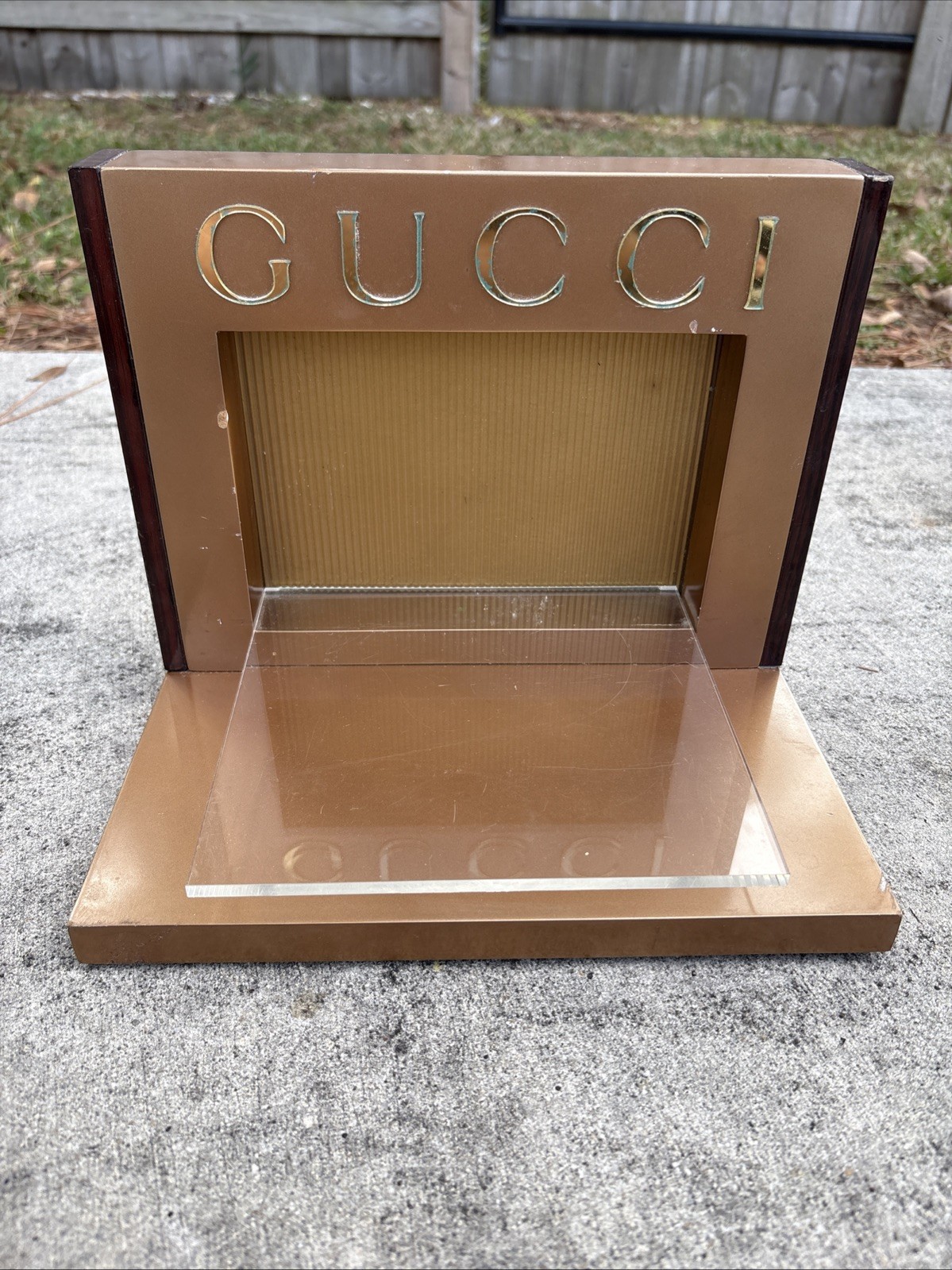 Original Gucci Store Display Sunglasses Watch Jewelry Shelf Holder Rare