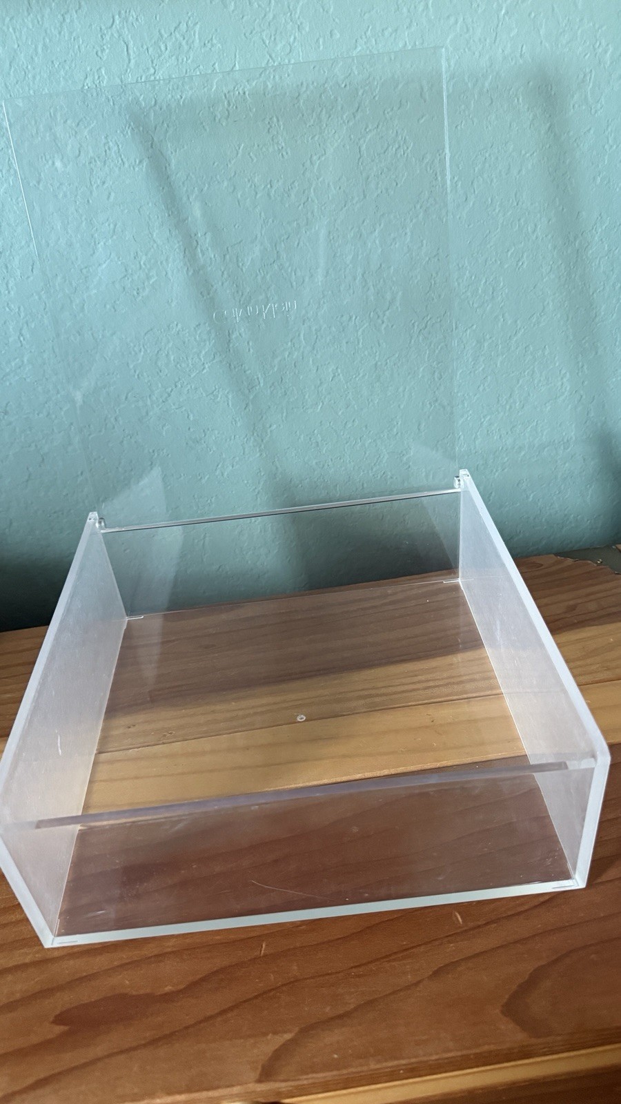 Calvin Klein Clear Acrylic Display Box Store Fixture Tray 9.75” x 9.75” x 3.3”