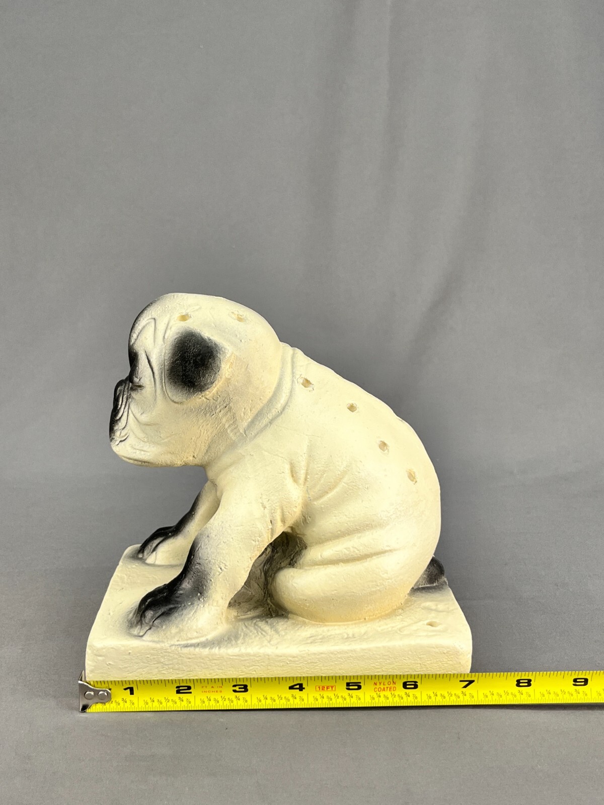 Vintage Morses Pure Pops Bulldog Chalkware 7″ Candy Store Countertop Display (A)