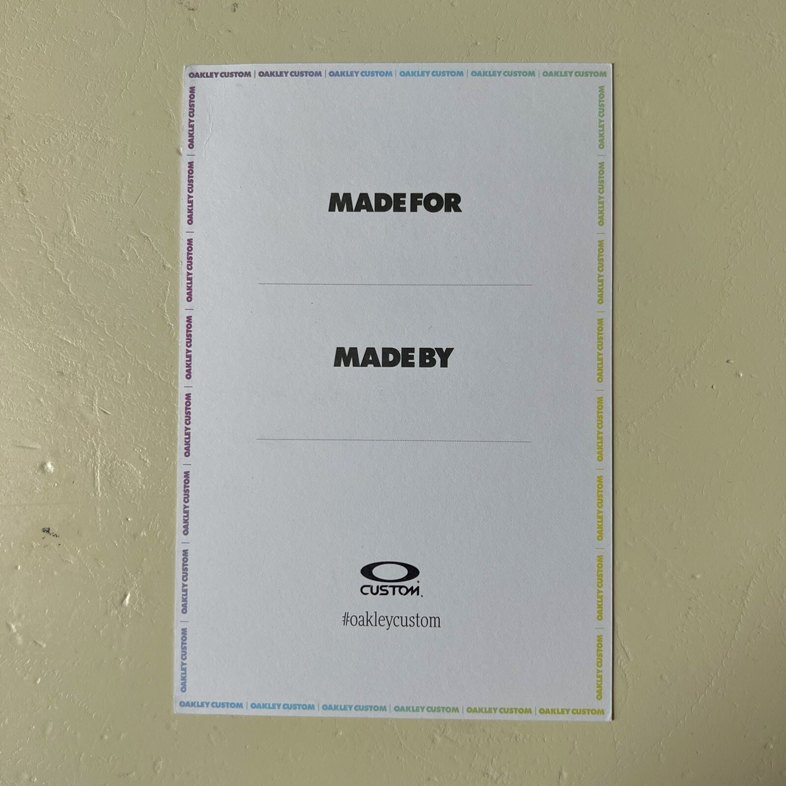 Oakley 6×4 Inch Store Display Card Signs – Infinite Hero & Custom (Set Of 3)