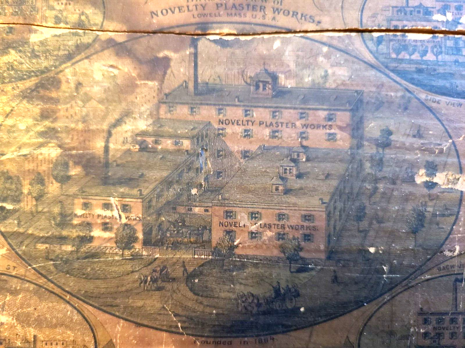 1880 Mitchell’s Improved Perforated BELLADONNA PLASTERS GRAPHIC ADVERTISING BOX
