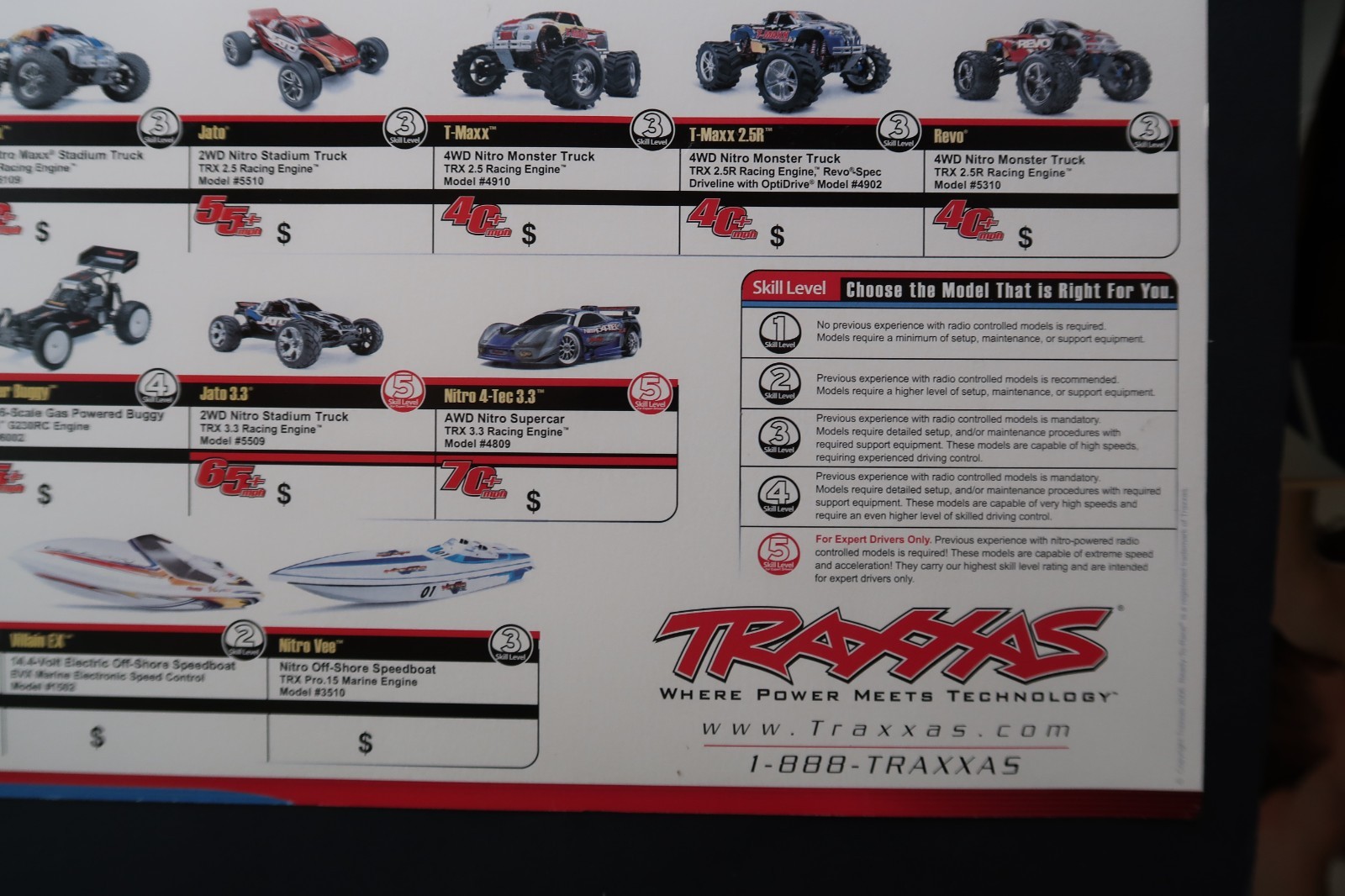 TRAXXAS RC Cars Trucks Boat Store Display Hobby Shop Advertising Man Cave