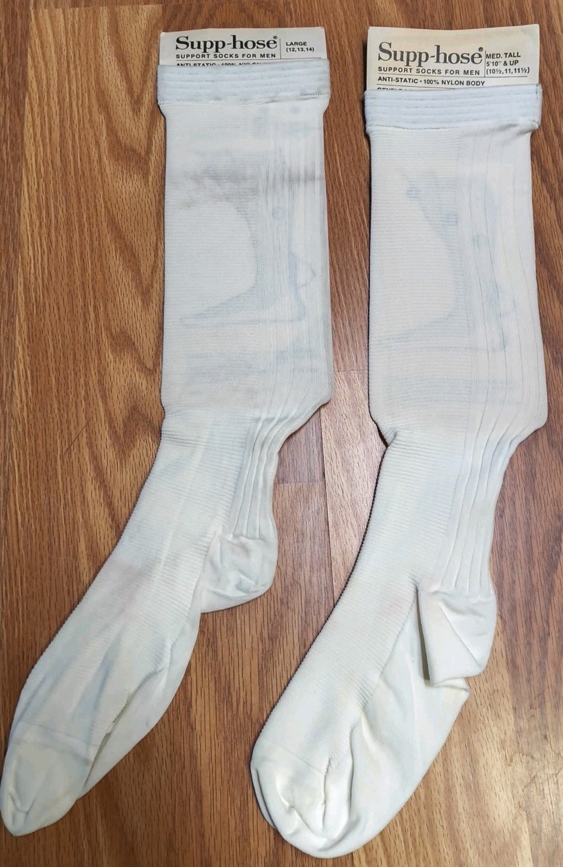 Vtg Salesman Sample Counter Display Supp-Hose Men Support Socks Store Advertise
