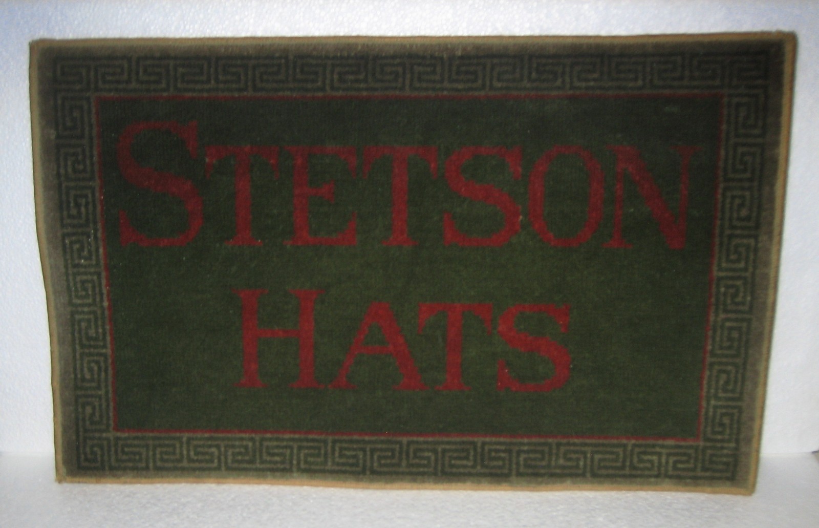 STETSON HAT STORE COUNTER ADVERTISING MAT – HARDWICK & MAGEE CO / MERION WILTON