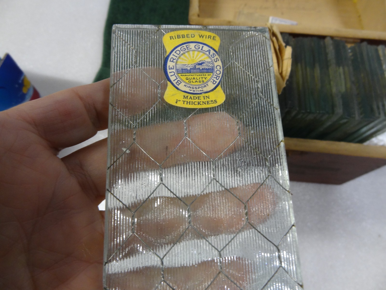 Antique Vintage 1910’s Blue Ridge Glass Corp Salesman Sample Box Kingsport TN