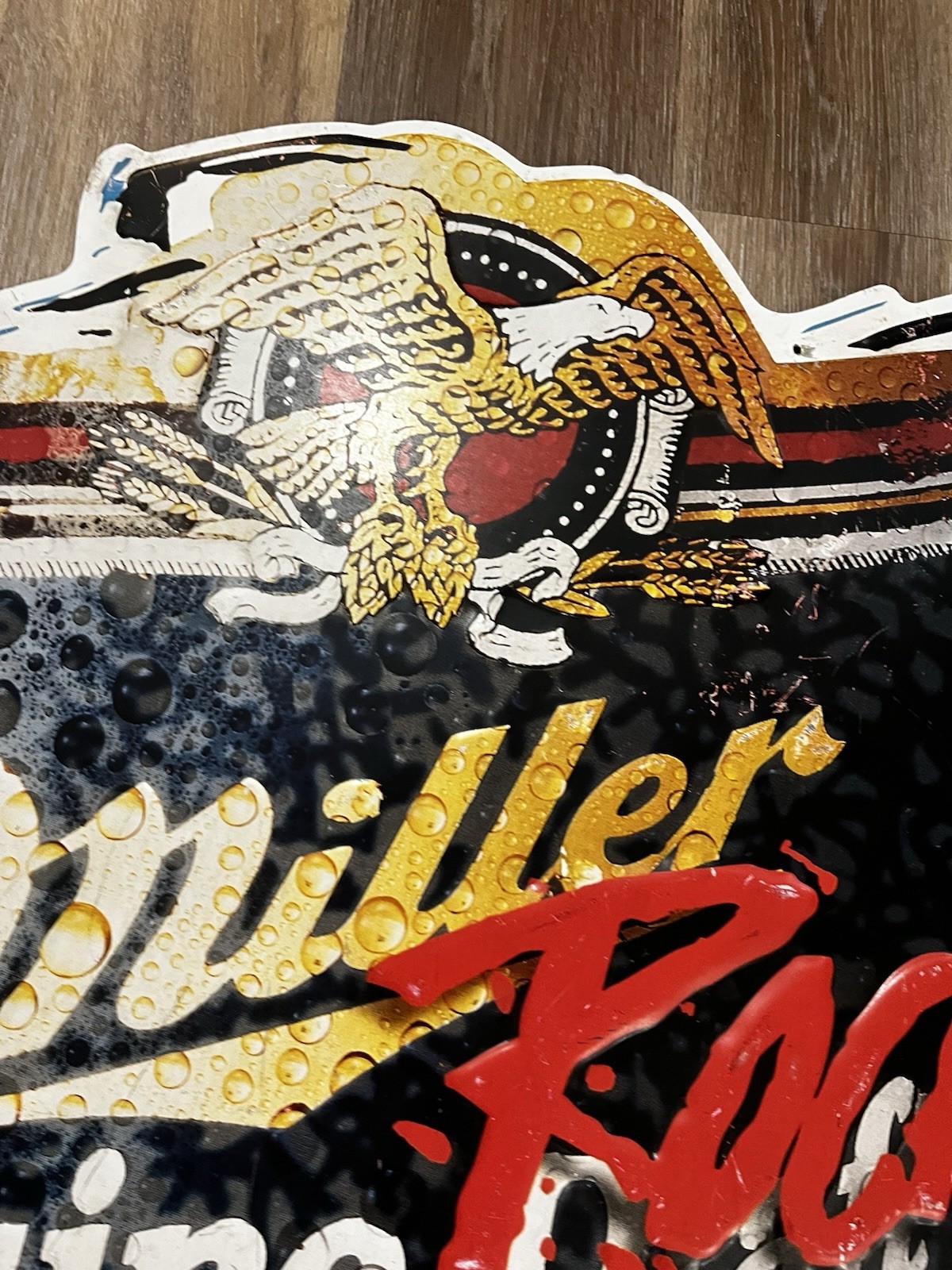 Miller Genuine Draft Rock Beer Sign Jimmy Page Plant Bar Advertising MGD 1995