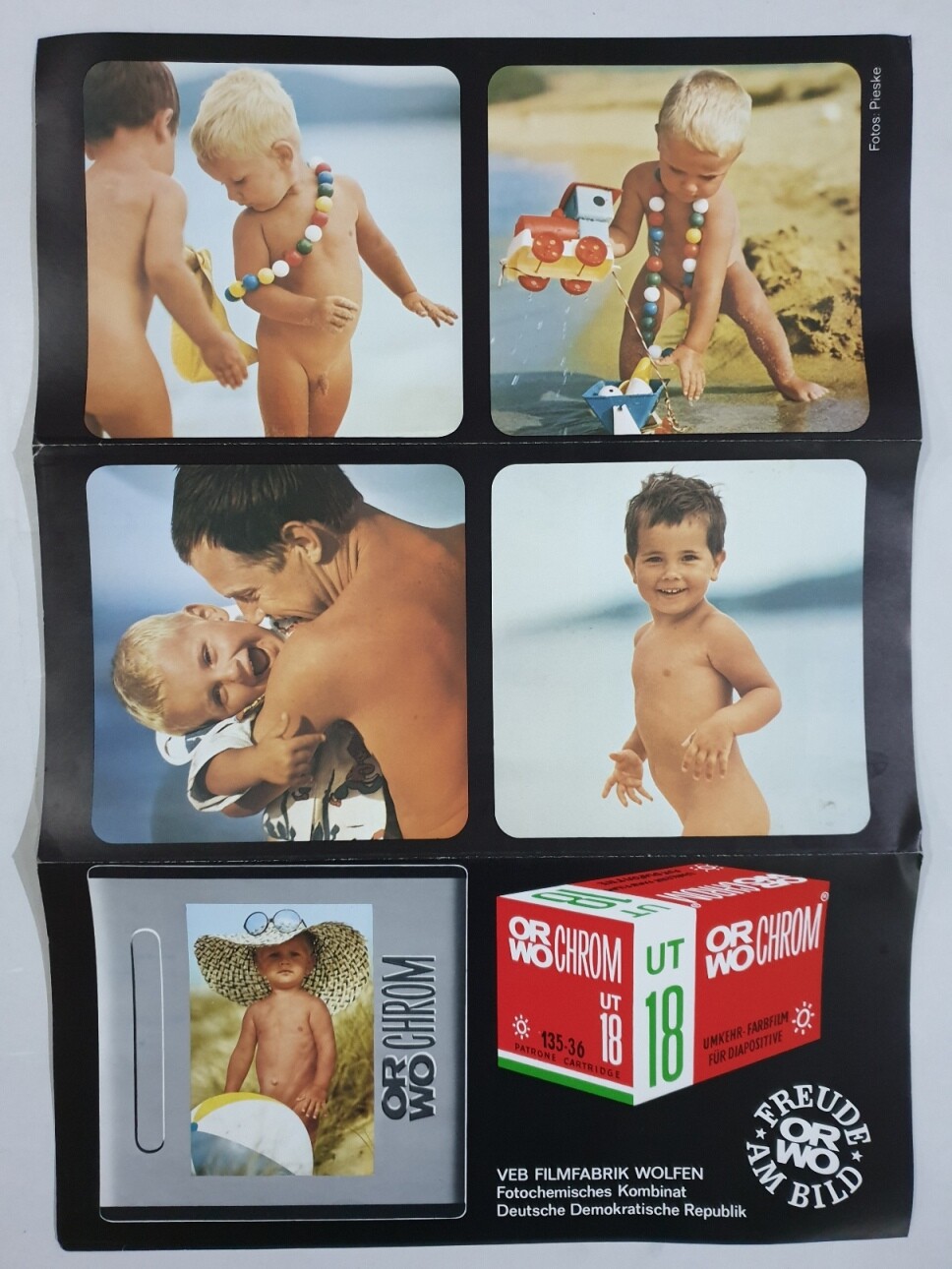 Original 70’s ORWO ROLL FILM Poster Camera Photography 16in x 23in