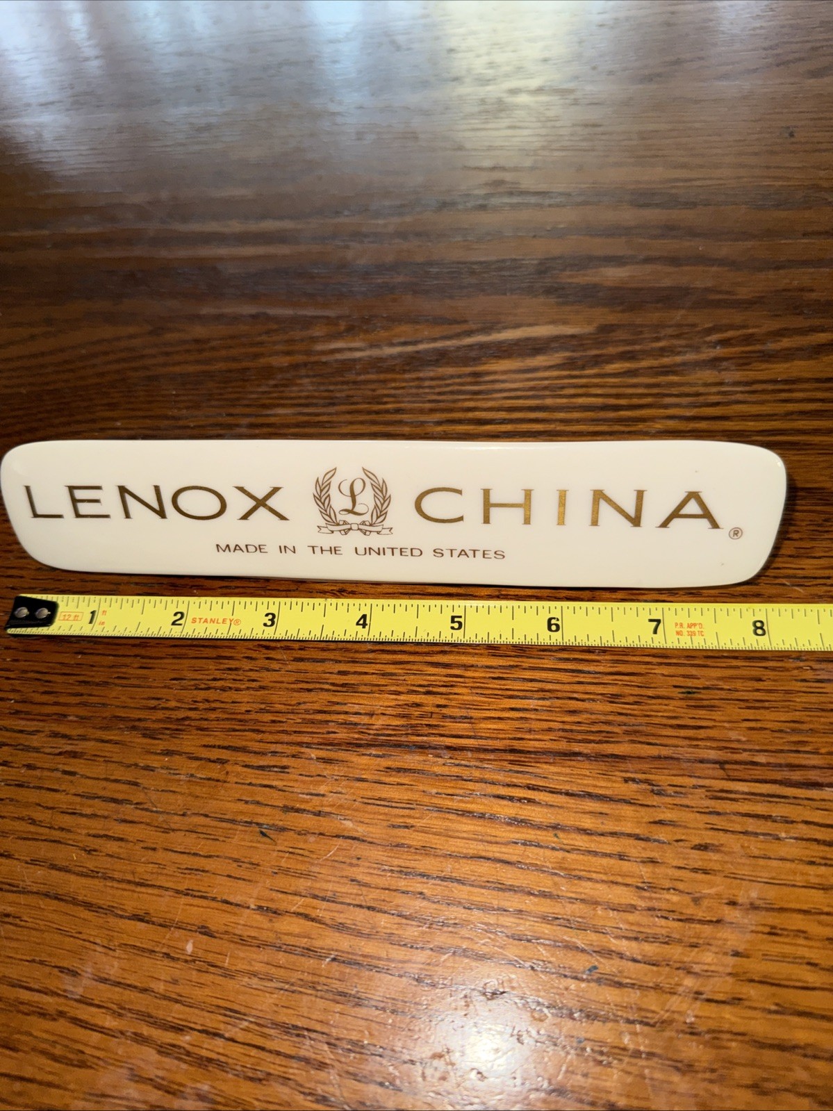 Vintage Lenox China Porcelain Dealer Display Plaque Sign