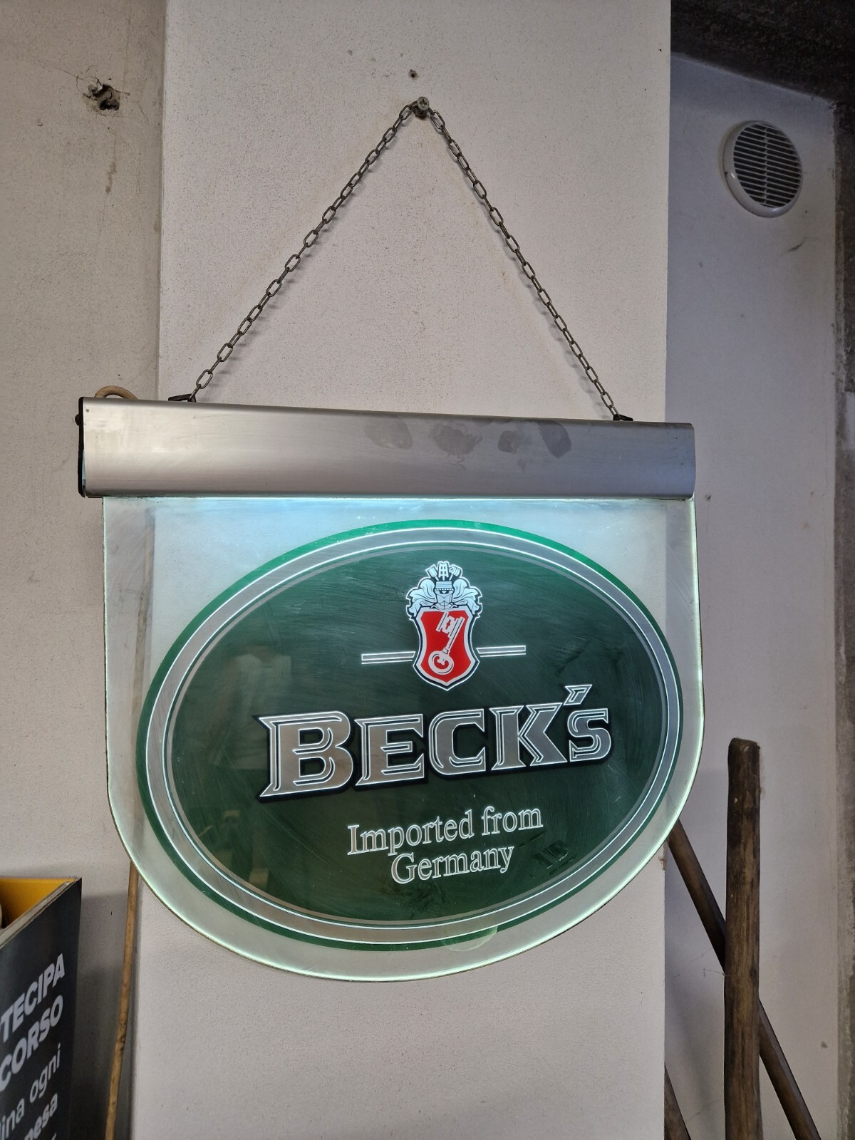 BECK’S Becks Beer Light Advertising Sign for Pub/Bar Working!