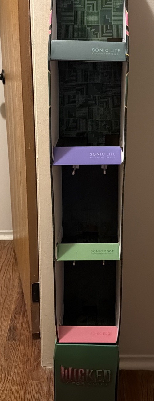 Wicked For Good 2025 Movie – Store Display ORDO Sonic Edge Toothbrush Stand Box