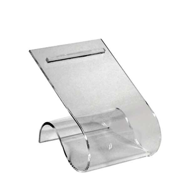 Clear Acrylic Double Shoes Rest Display Fixture Stand Retail Heels Slant Holder
