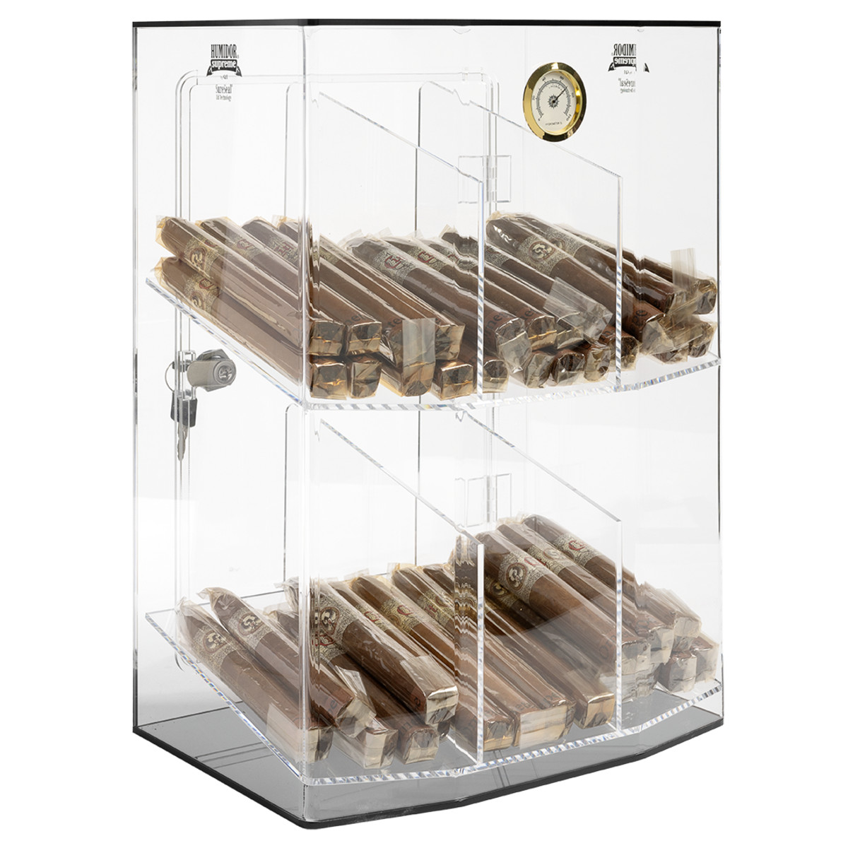 HUMIDOR SUPREME® Acrylic Cigar Display Humidors, 6 Bins