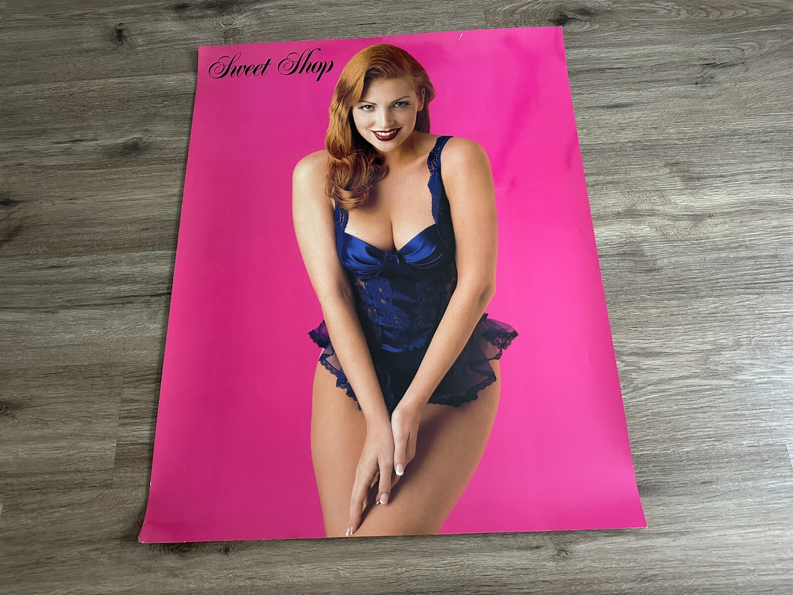 Vintage Fredericks Of Hollywood Sexy Lingerie Model Store Display Poster #21