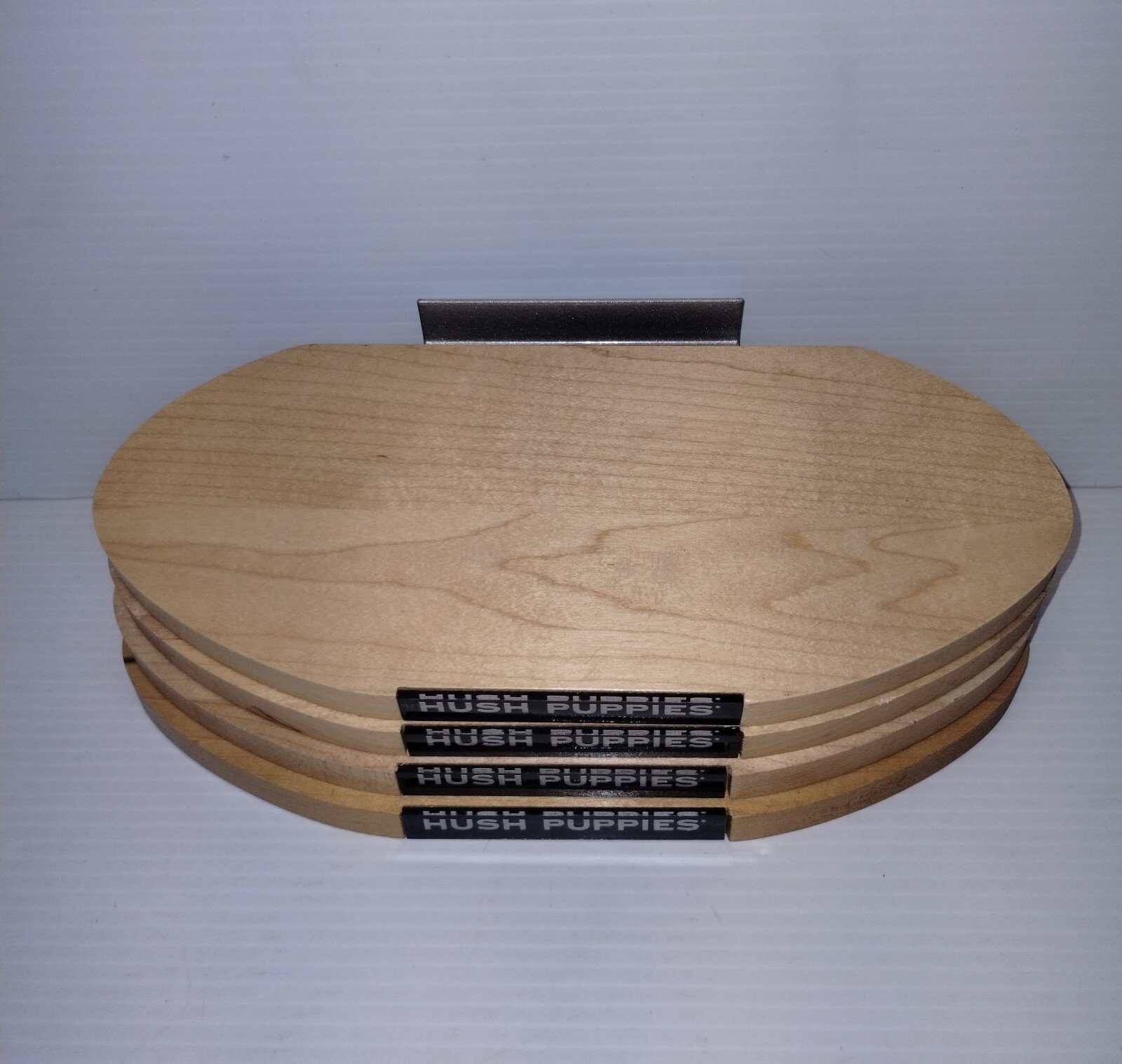 Lot Of 4 Hush Puppies Shoe Wood Shelves Store Retail Display