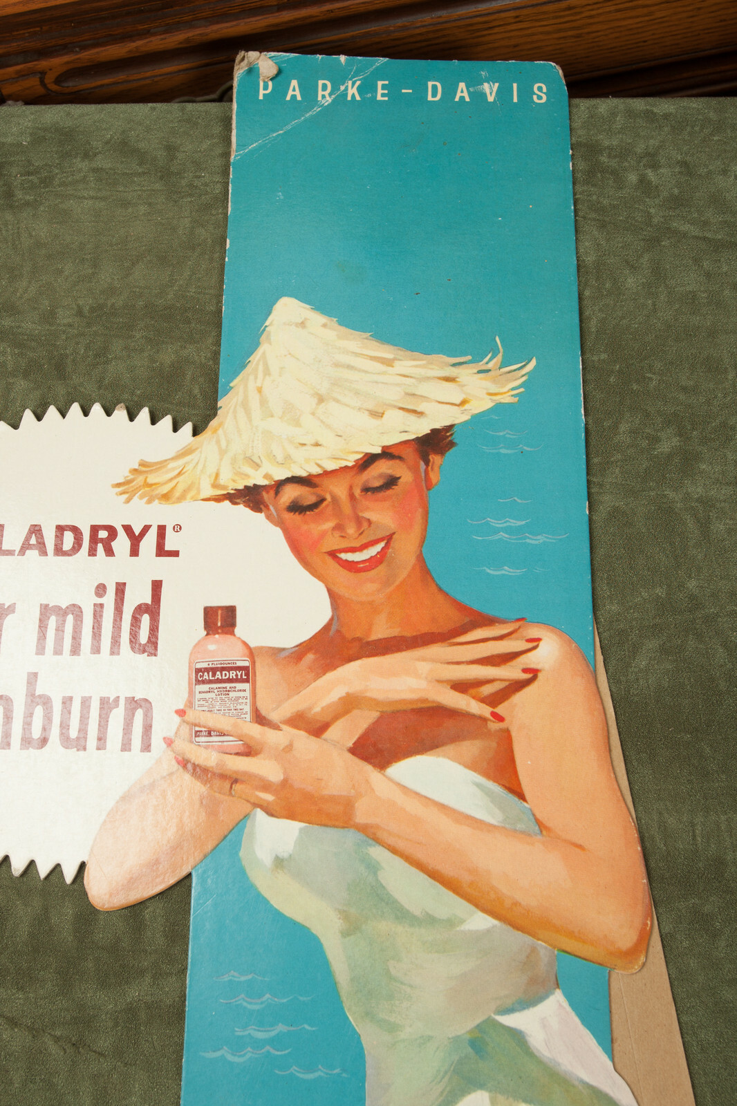 Caladryl for Skin Irritations Woman Standee Standup Store Advertising (HSE)1950s