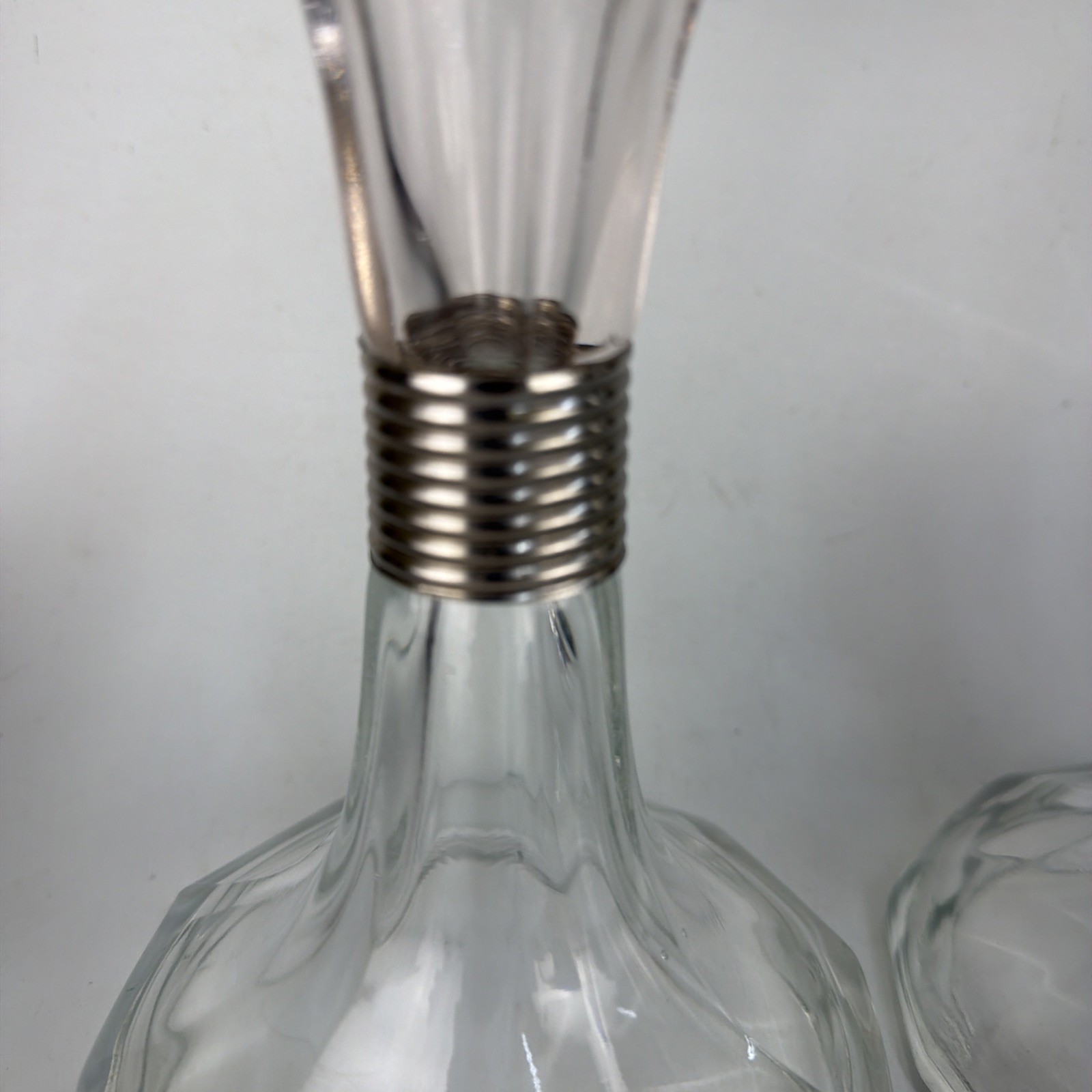 Vintage Deco Glass Shelf Support Riser Pair Store Soda Fountain Display 8 3/8″