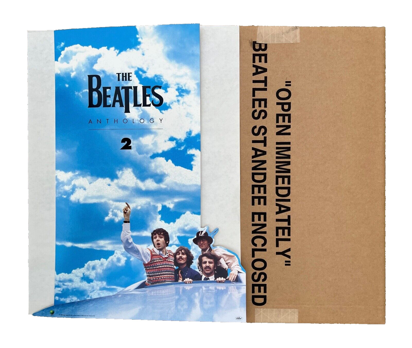 THE BEATLES ANTHOLOGY 2 In-Store Counter Standee Display From 1996 NEW old stock