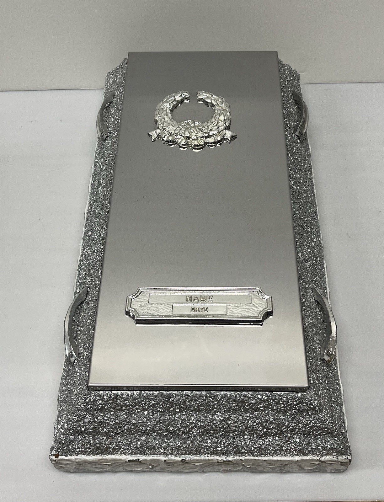 Salesman Sample Burial Vault Lid Mortuary Funeral Home Grave Halloween Decor