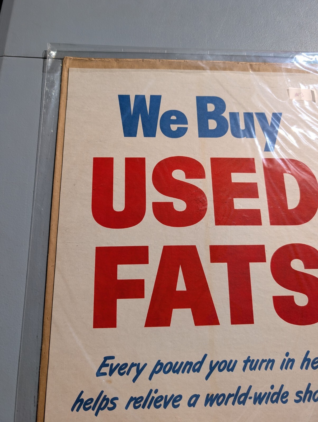 WW2 cardboard countertop display, new old stock with shipping We buy used fats 3