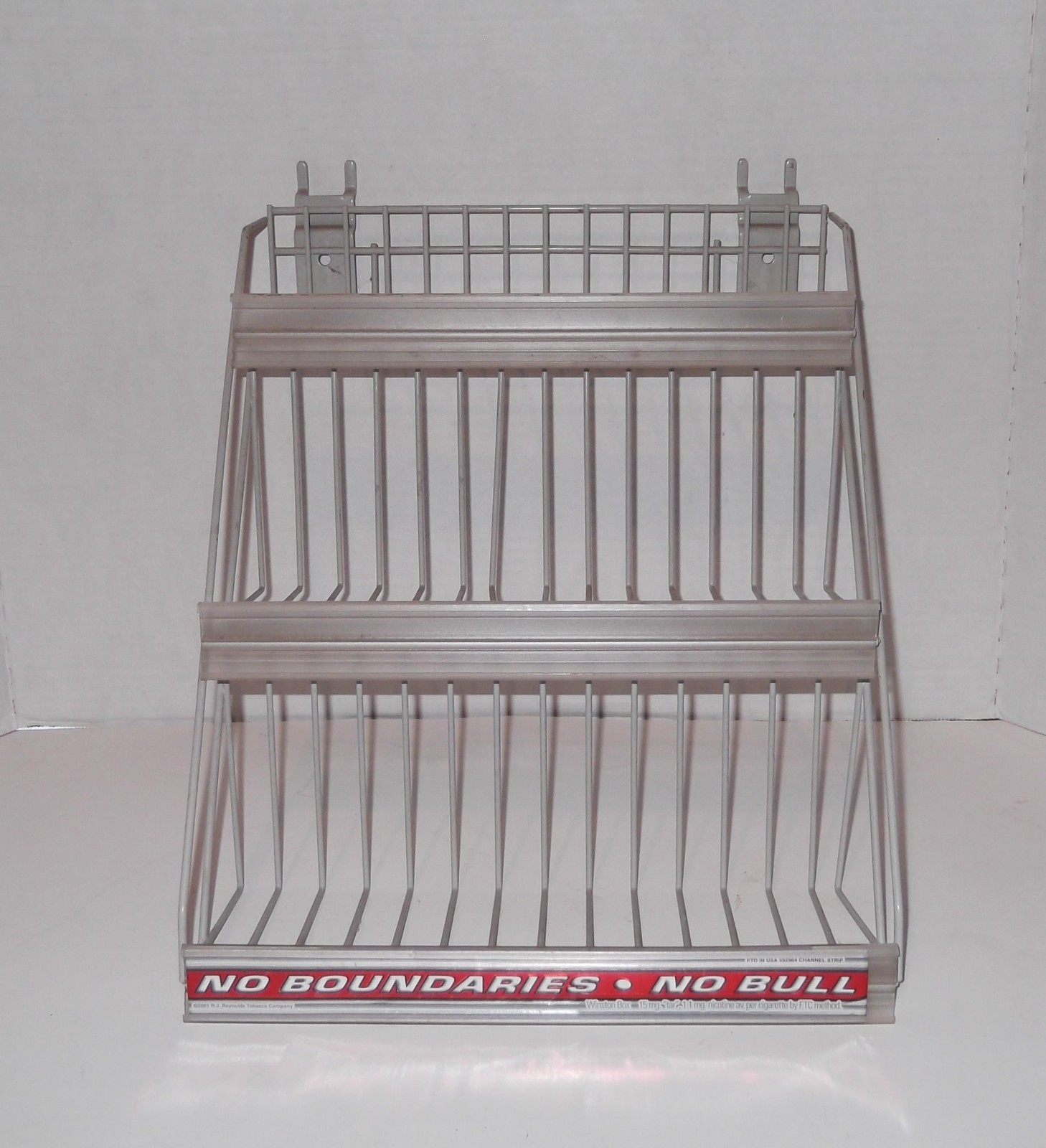 Vintage Winston Metal Cigarette Store Display Case Wall Advertising Wire Rack