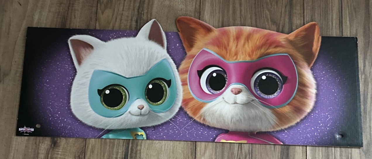 Spirit Halloween Disney Super Kitties Cardboard End Cap Sign 2025
