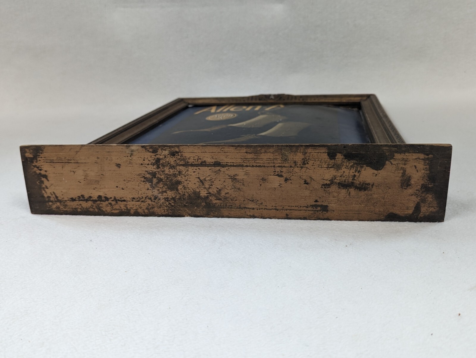 Original 1920’s Wooden Easel Store Display Antique Sign Card ~ Allen-A Hosiery