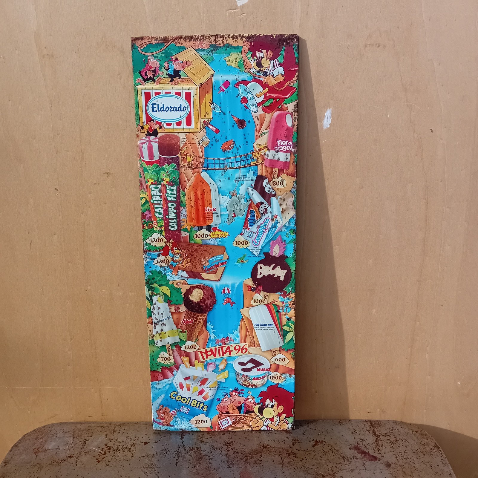 1996 Eldorado Ice Cream Table Sign