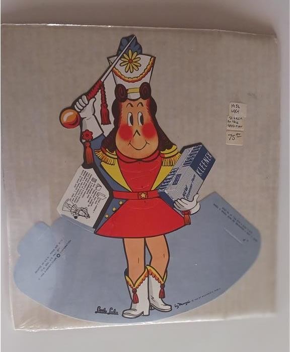 UNUSED 1956 LITTLE LULU KLEENEX STORE DISPLAY COUNTER AD SIGN SHRINKWRAPPED