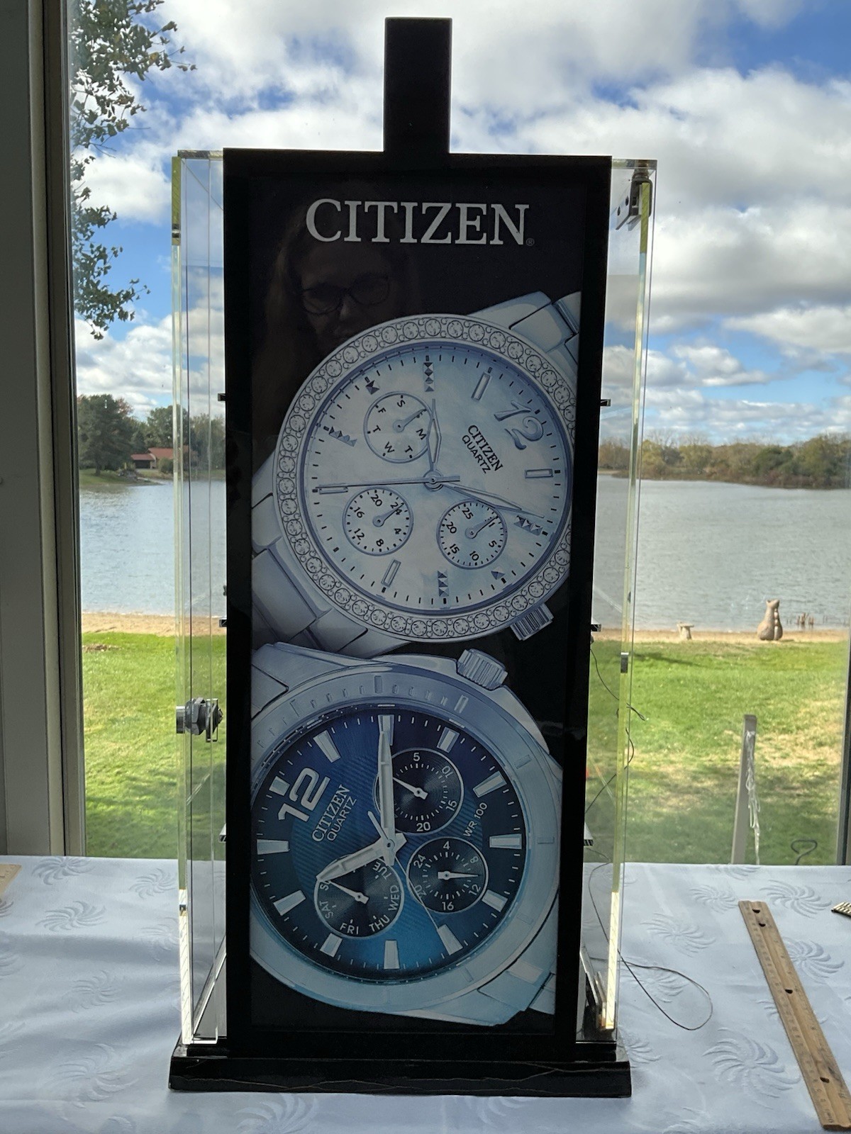 CITIZEN Watch Dealer Display Case Locking Cabinet Acrylic Removable Sides