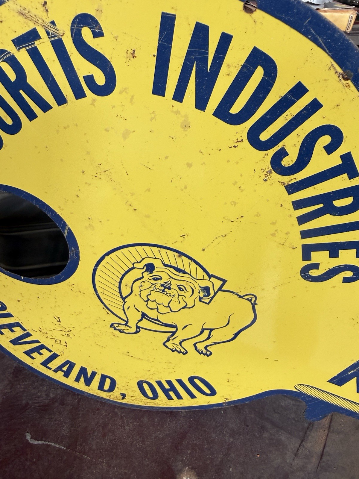 Vintage Curtis Industries Ohio Keys Made Hardware Store Large 30” Metal Sign