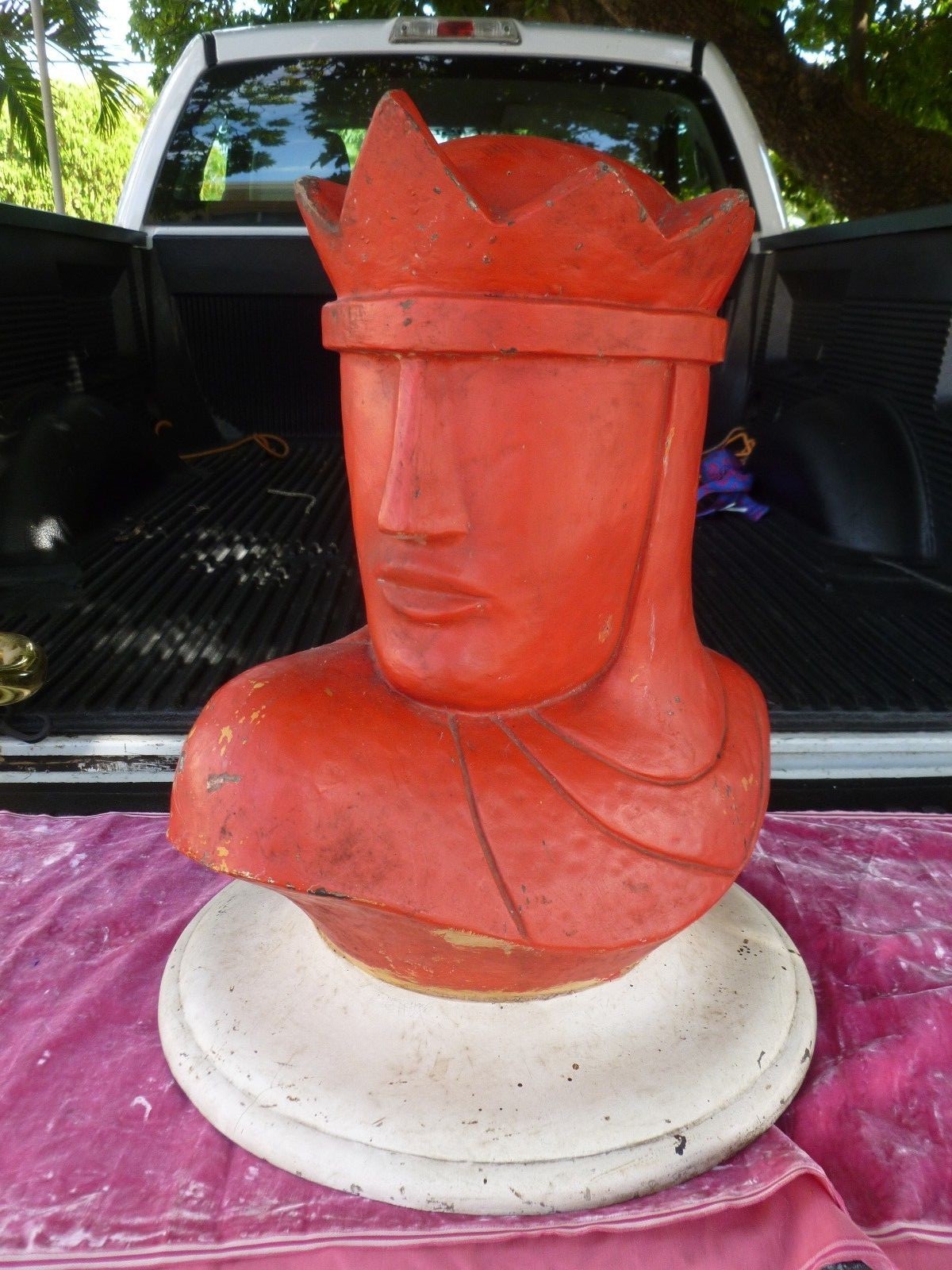 RARE LARGE OVERSIZED LARGE ART DECO STYLE CHESS PIECE KNIGHT ADVERTISING DISPLAY