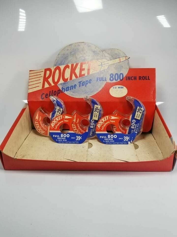 Rocket Cellophane Tape Rare Display 3 Empty dispensers General Store Movie Prop